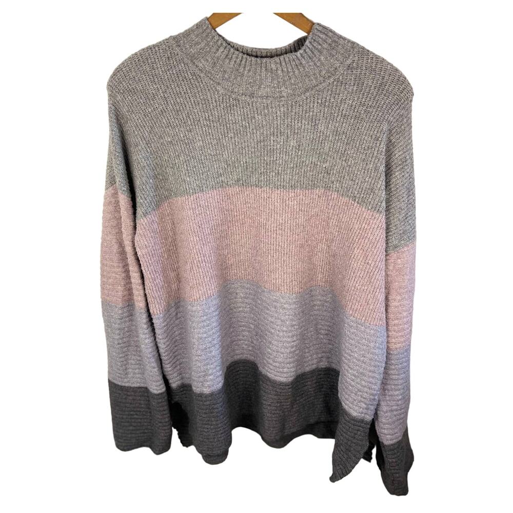 Soft and Cozy Joseph A Bank Over Sized Striped Sweater Plus Size XL Preppy Warm